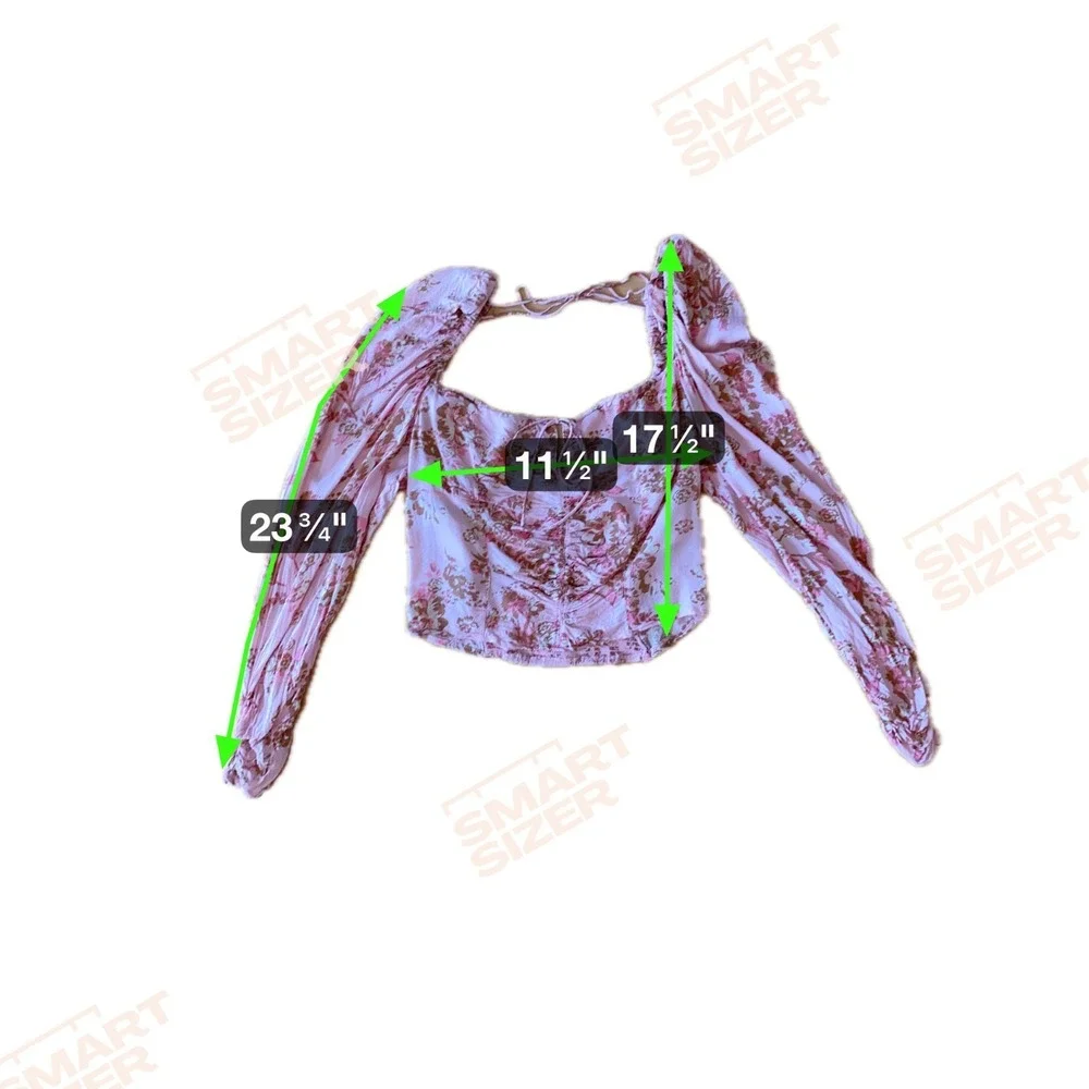 Free People Hilary Floral Top Pink Sz M Smocked Feminine Babydoll Coquette